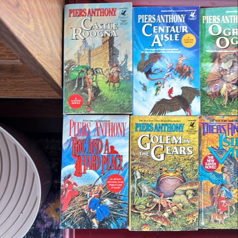 13 Xanth Books: Piers Anthony (VG) Castle Roogna Centaur Aisle Ogre Hevenly Cent (#3-13, 19, 22)