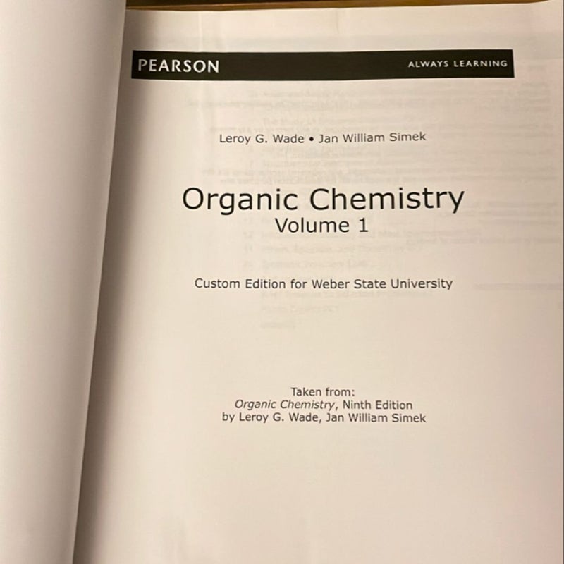 Organic Chemistry Volume 1 - Ninth Edition 