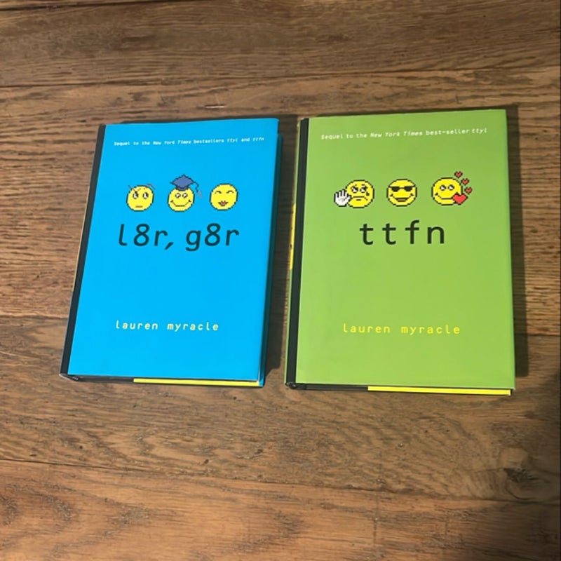 Lot of 2 Internet Girls Books: ttfn / L8r, g8r