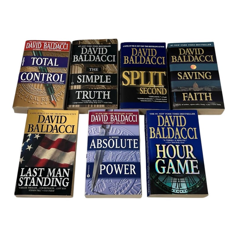 Lot of 7 Action & Suspense Paperback Novels Mixed Titles David Baldacci