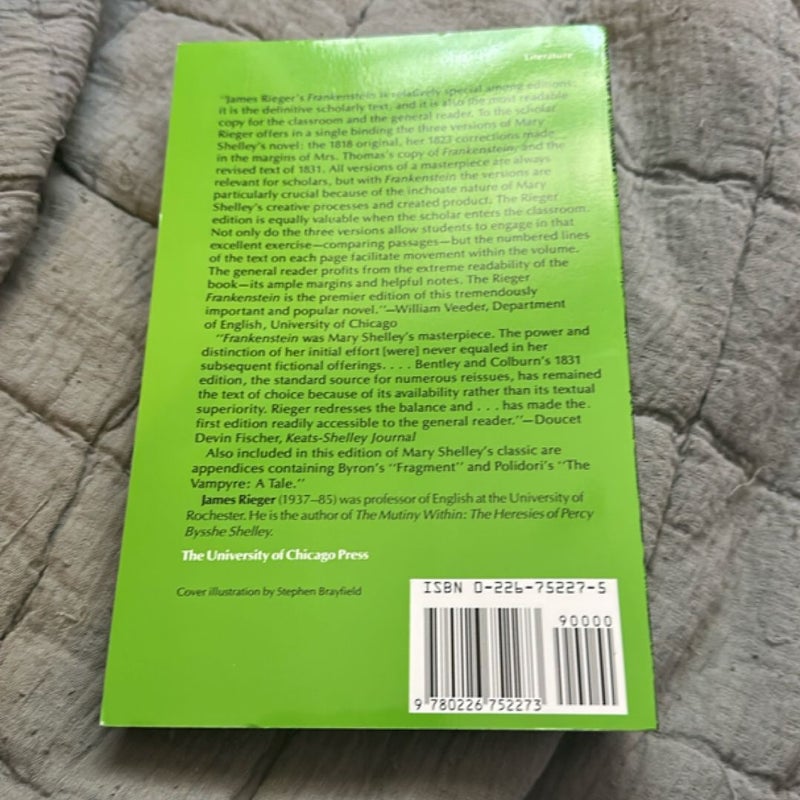 Frankenstein, or the Modern Prometheus