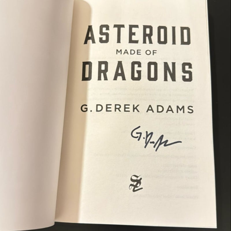 Asteroid Made of Dragons *SIGNED FIRST 1st EDITION* 