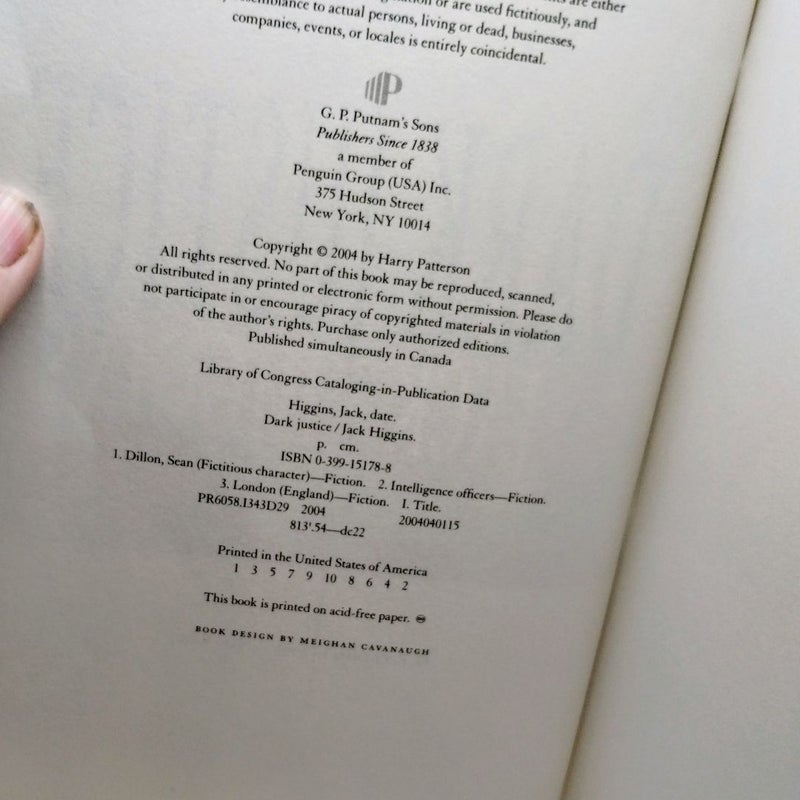 1st Printing Dark Justice