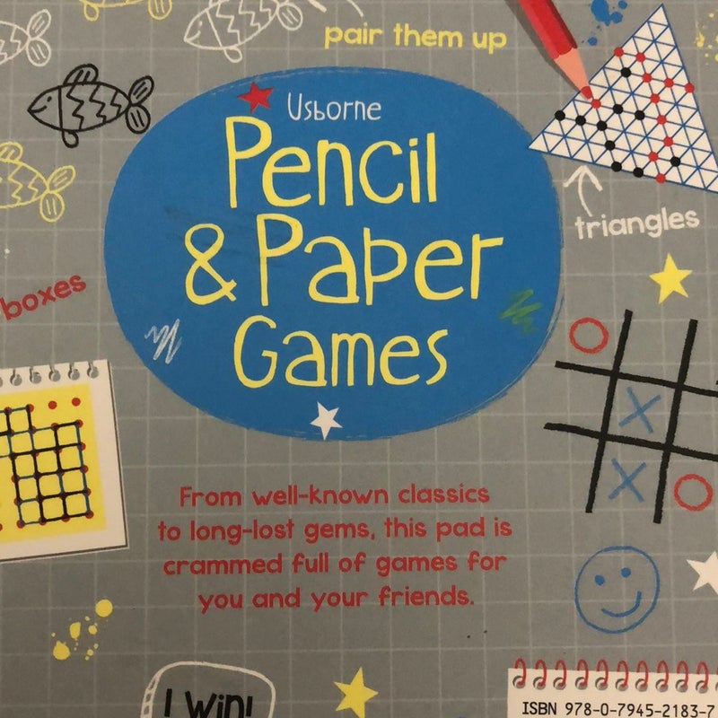 Set of kids books   Pencil and Paper Games & Letter Art