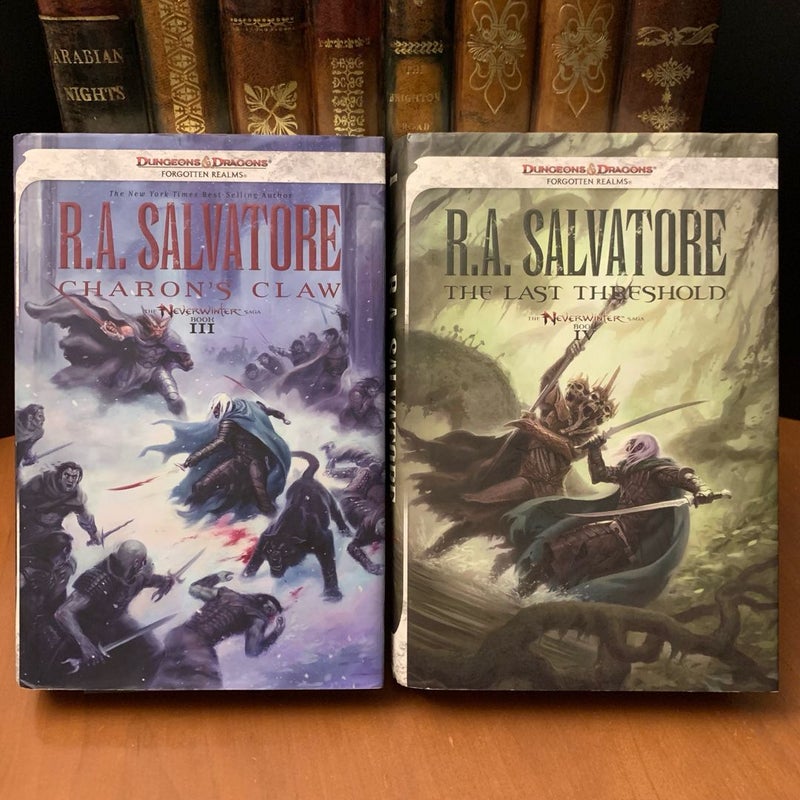 Complete Neverwinter Series 1-4, Legend of Drizzt: Gauntlgrym, Neverwinter, Charon’s Claw, The Last Threshold, All First Edition First Printing