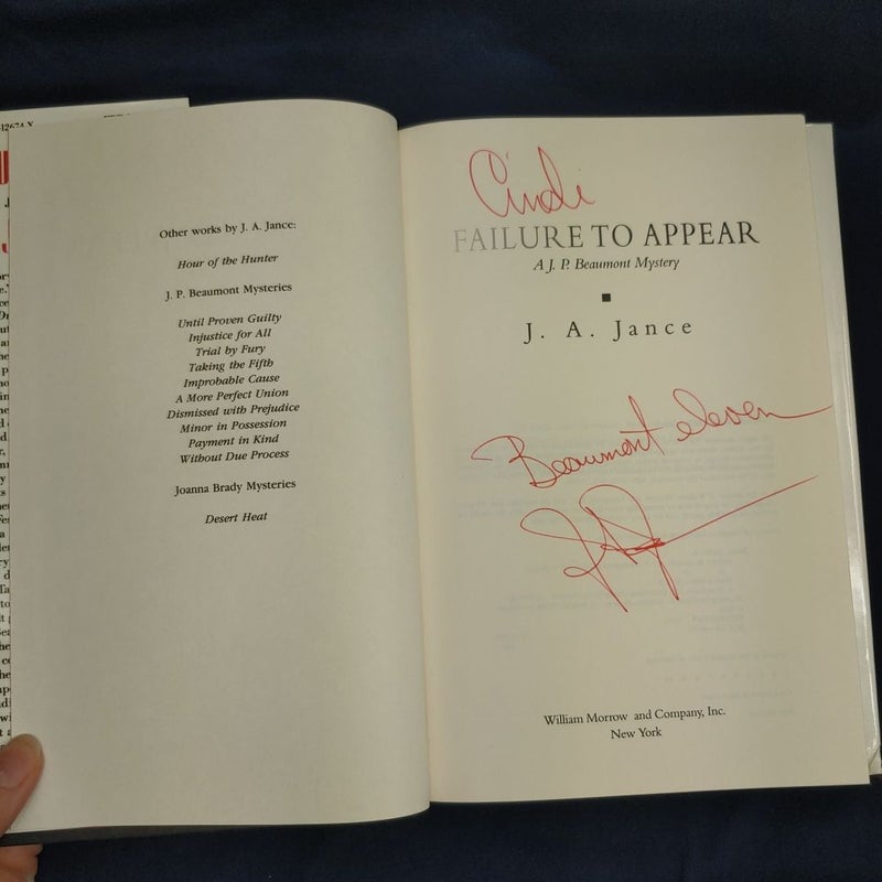 Failure to Appear (Signed First ed)