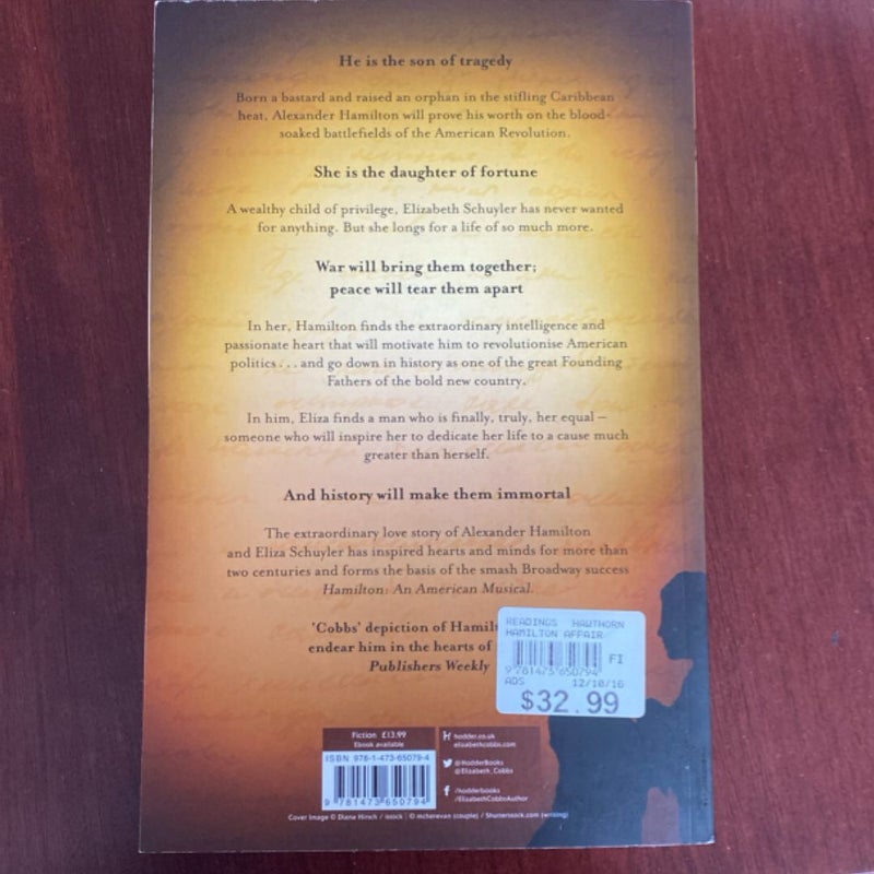 The Hamilton Affair the Epic Love Story of Alexander Hamilton and Eliza Schuyler