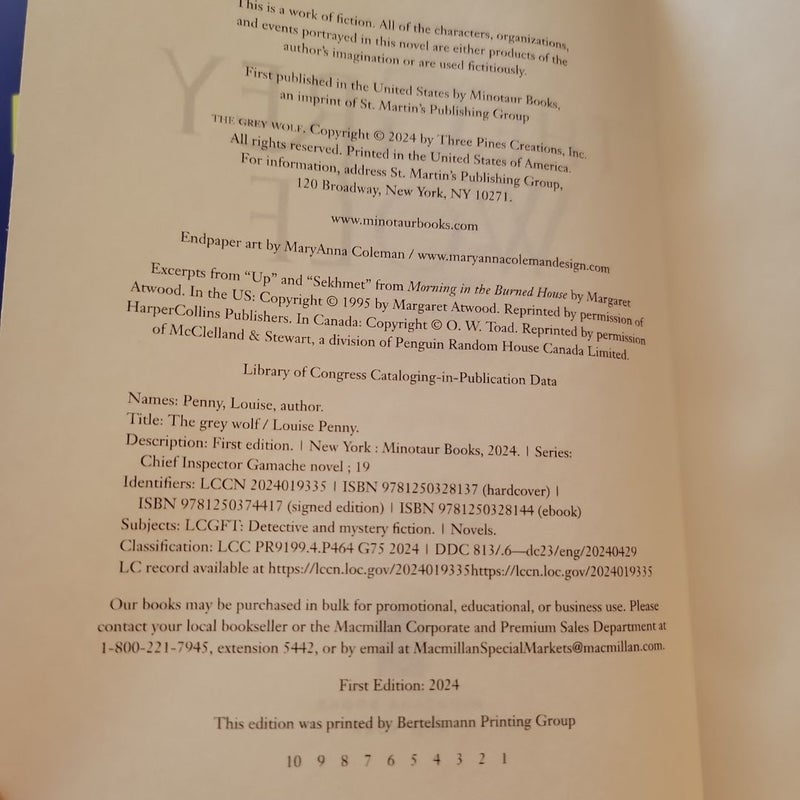 The Grey Wolf (First Edition)