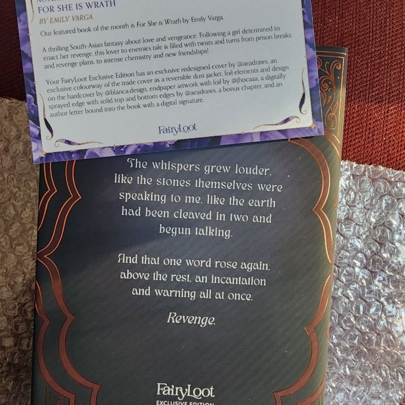 For She is Wrath- Fairyloot Edition