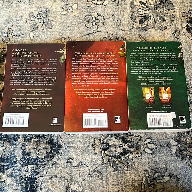 Poison Study Series 1-3 *og covers*