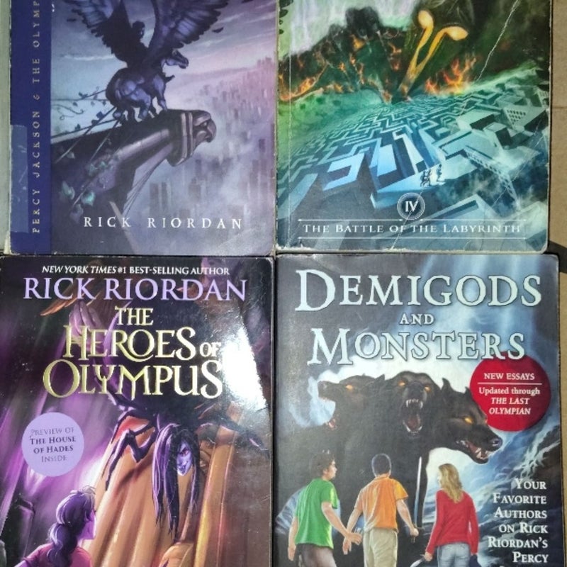 Percy Jackson & Heroes of Olympus 8-Book Lot by Rick Riordan PB Set
