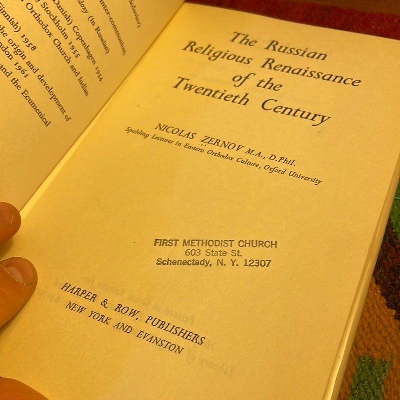 The Russian Religious Renaissance of the Twentieth Century