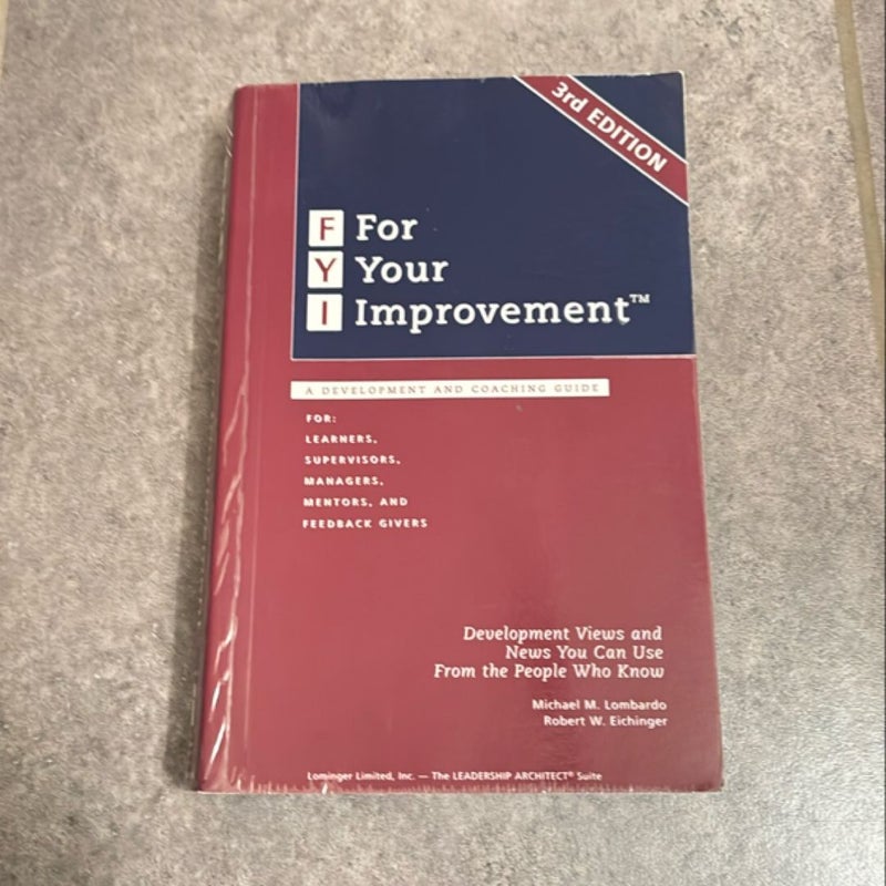 For Your Improvement