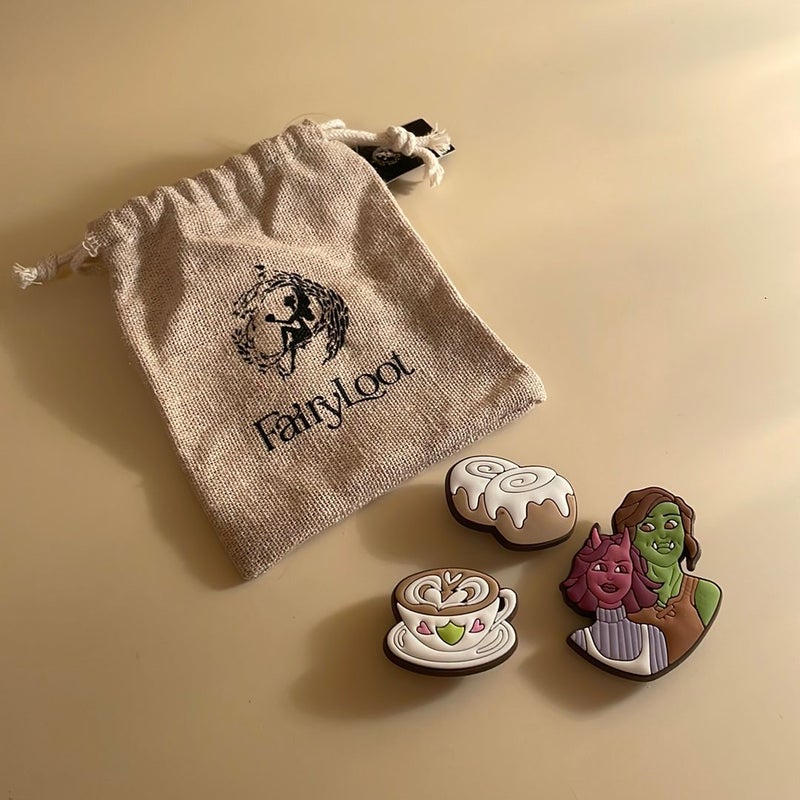 Legends and Lattes Shoe Charms (FairyLoot YA March 2024)