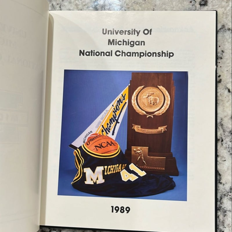 University of Michigan National Championship, 1989