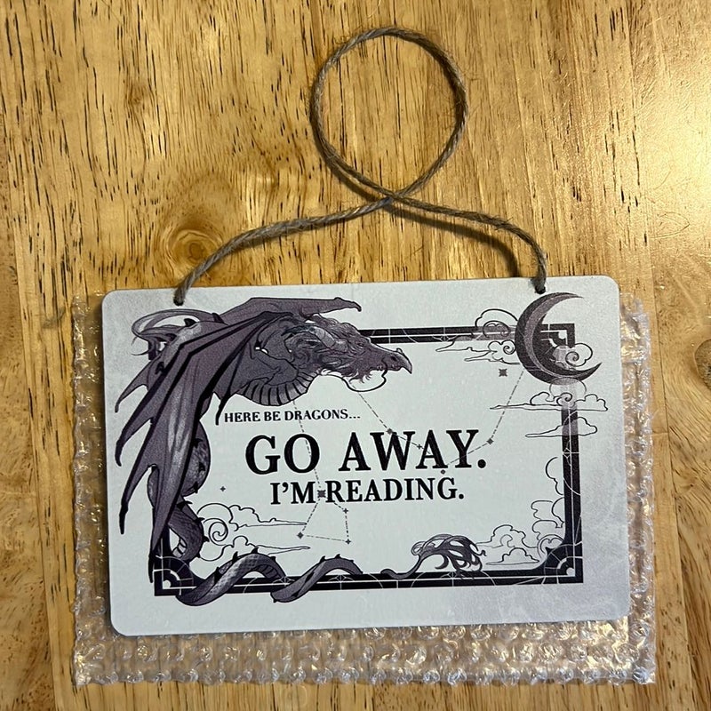 Owlcrate ‘Go Away’ Dragon Sign