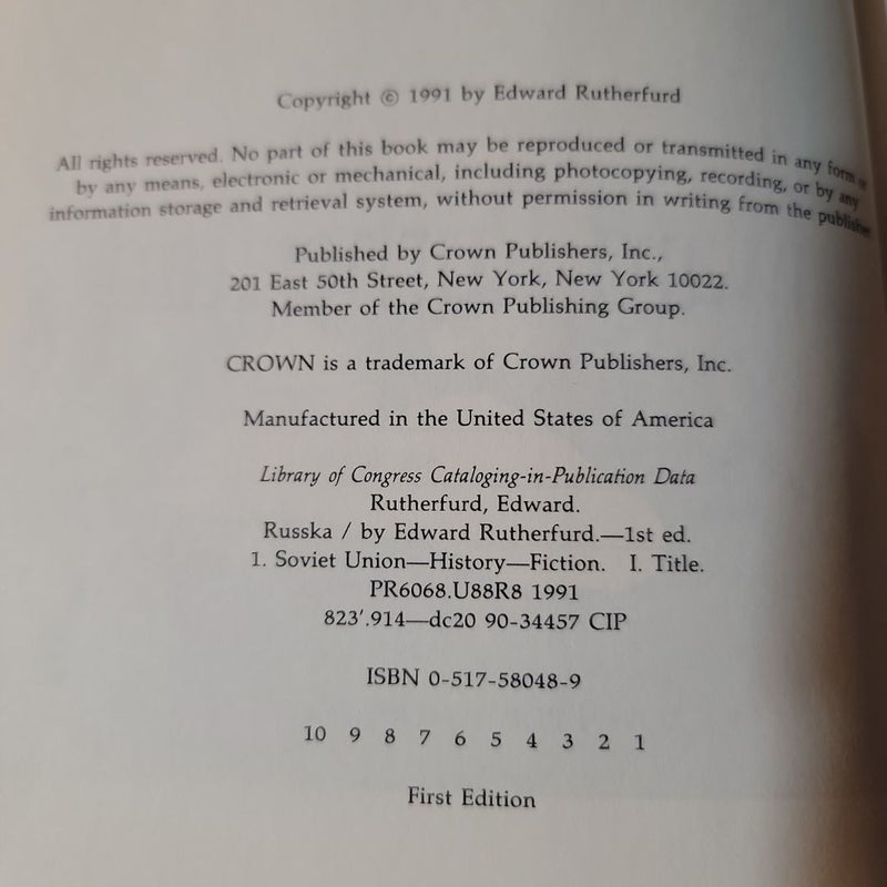 Russka (1991 First Edition)