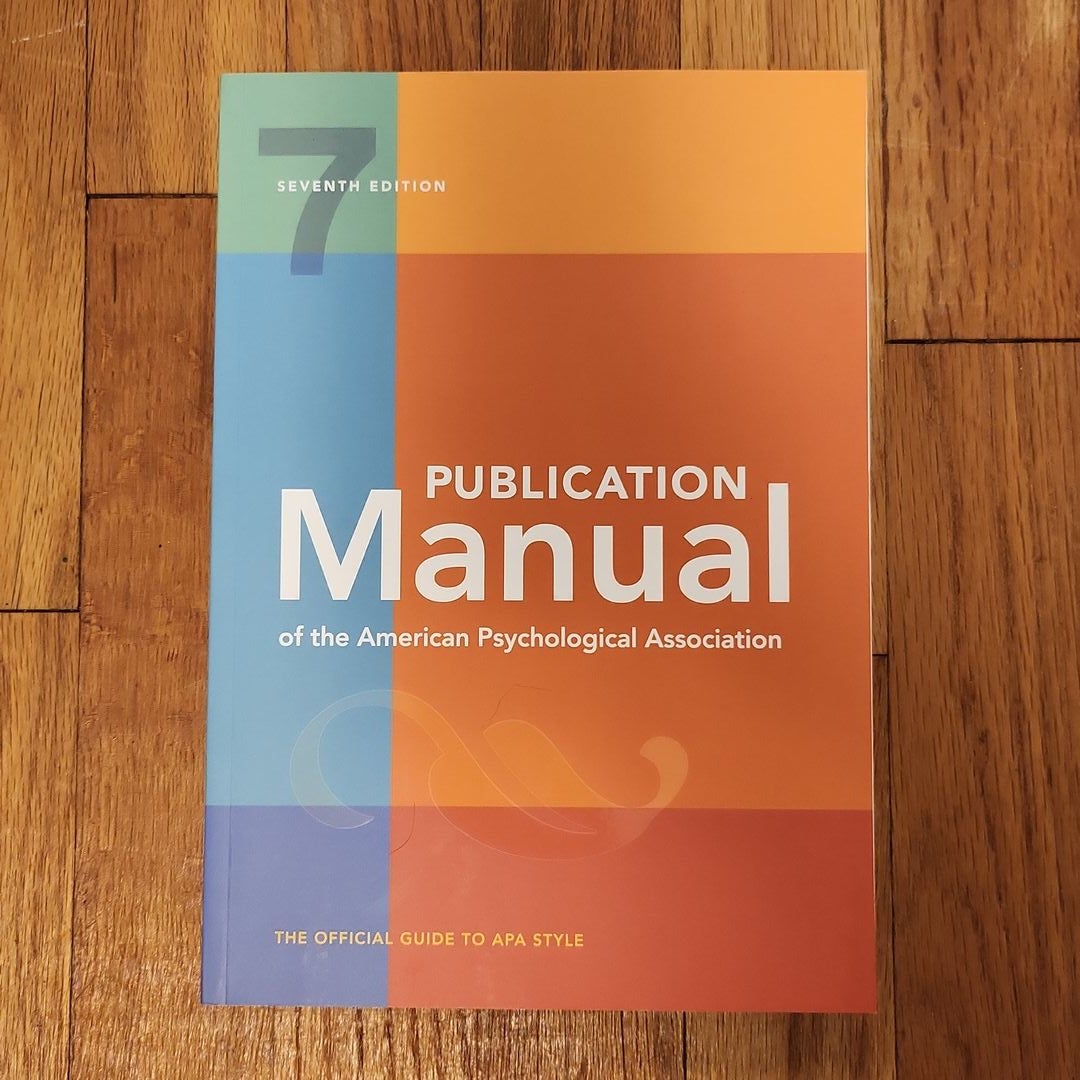 Publication Manual of the American Psychological Association