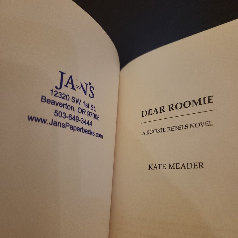 Dear Roomie (A Rookie Rebels Novel) by Meader, Kate