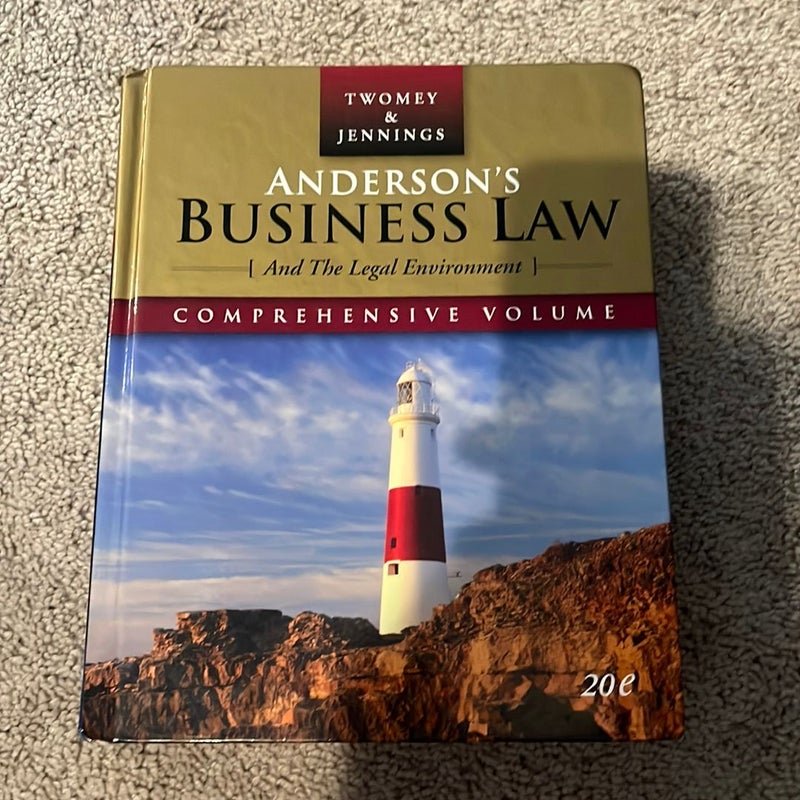 Anderson's Business Law and the Legal Environment