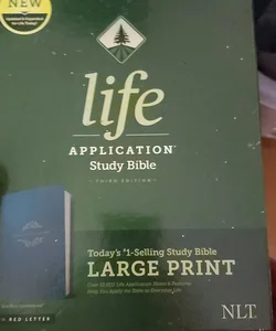 NLT Life Application Study Bible, Third Edition, Large Print (LeatherLike, Teal Blue)