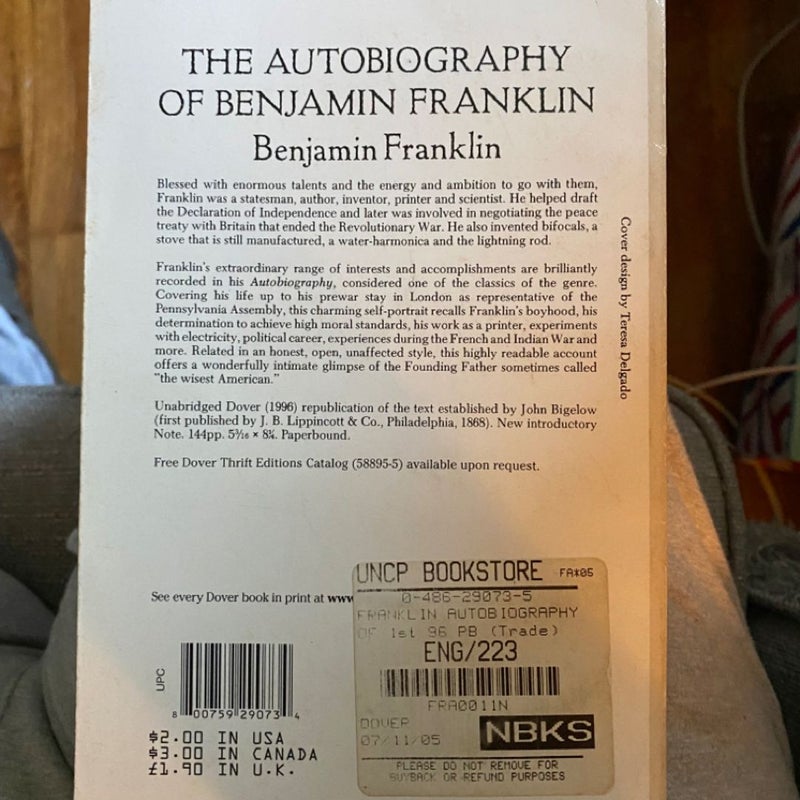 The Autobiography of Benjamin Franklin (unabridged)