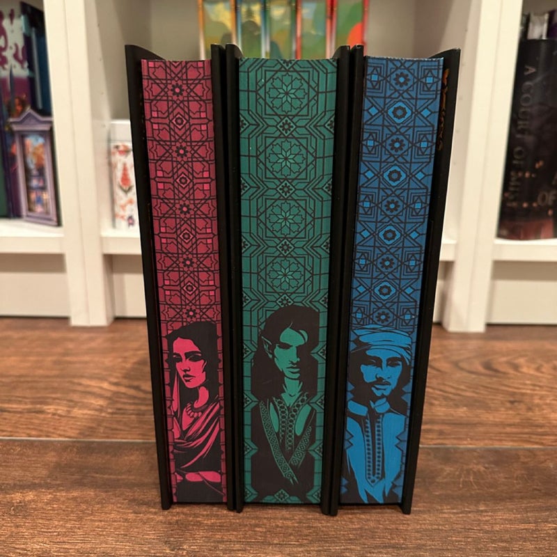 The Daevabad Trilogy bookishbox exclusive the city of brace the kingdom of copper, the empire of gold 