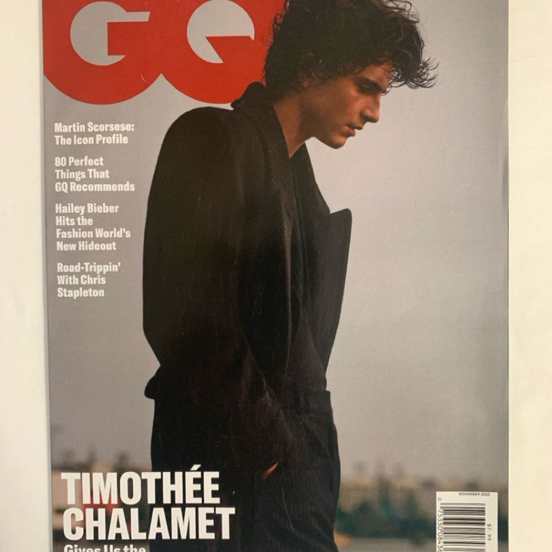 GQ Timothée Chalamet “Gives Us The Full Download”Issue November 2023  Plus Gucci Insert  