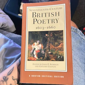 Seventeenth-Century British Poetry, 1603-1660