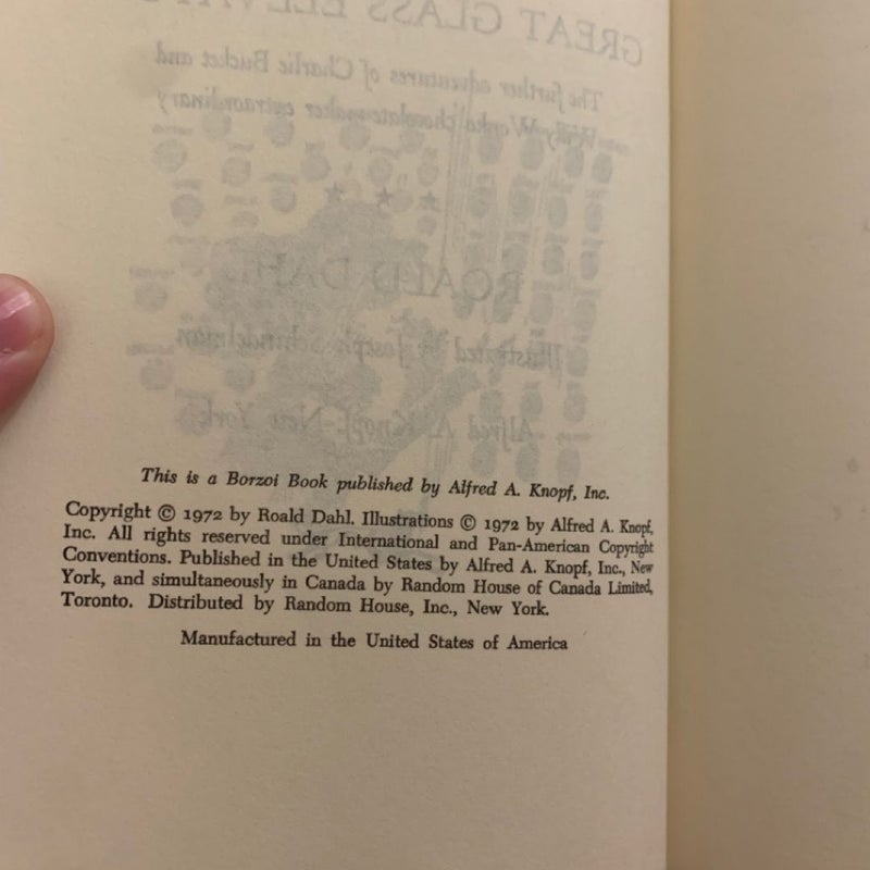 Charlie and the Great Glass Elevator (First Edition) 