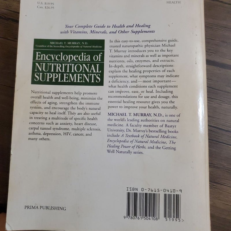 Encyclopedia of Nutritional Supplements