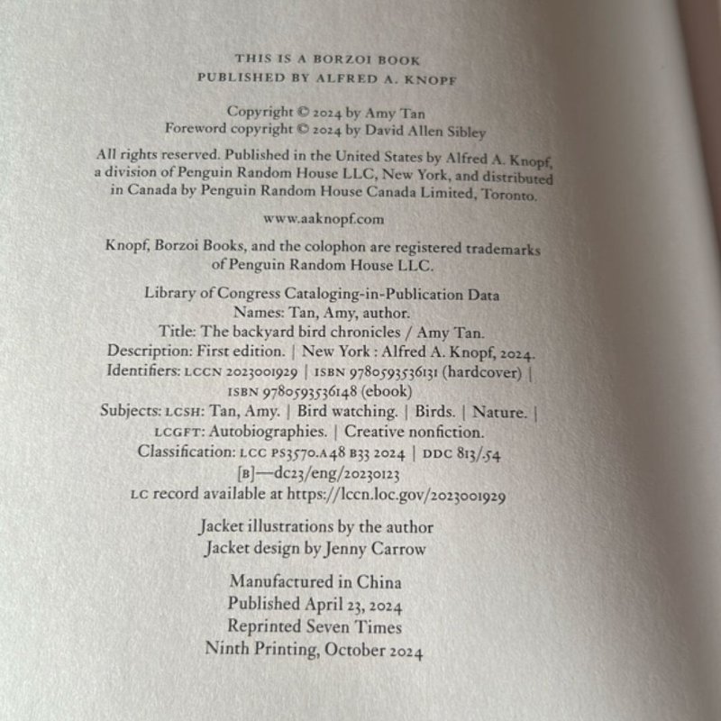 The Backyard Bird Chronicles