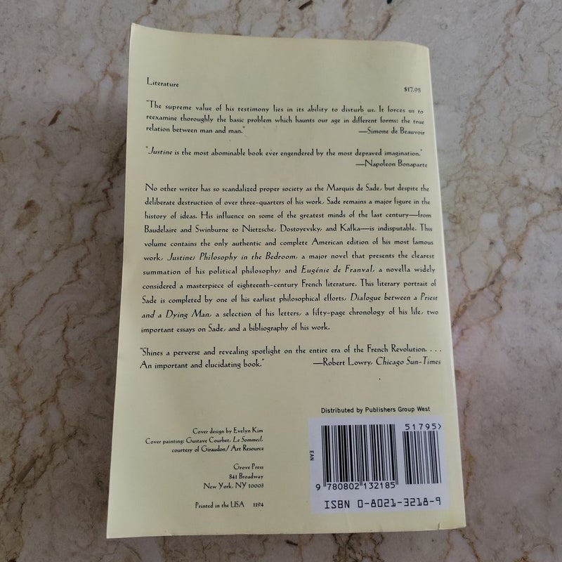 Justine, Philosophy in the Bedroom, and Other Writings