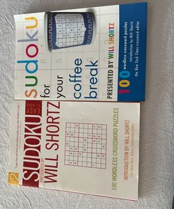 Pair of Will Shortz Sudoku Books