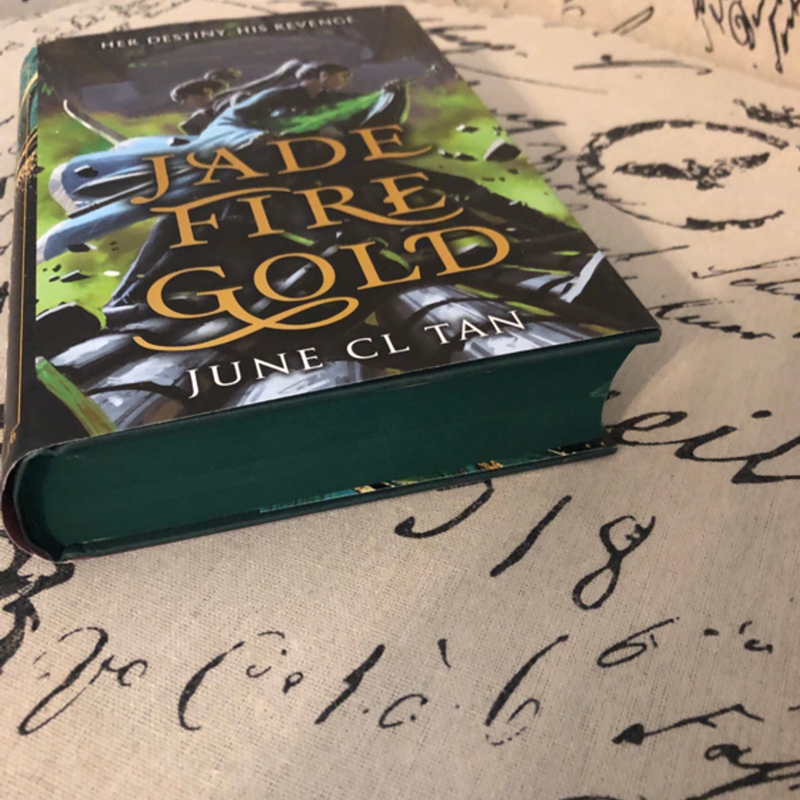 ✨ Signed Book ~ Owlcrate Bookish Box Jade Fire Gold by June CL Tan ✨