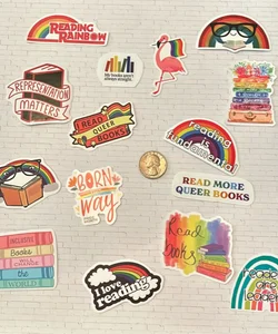 Pride Month Book Inspired Stickers