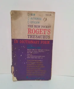 The New Pocket Roget's Thesaurus in Dictionary Form