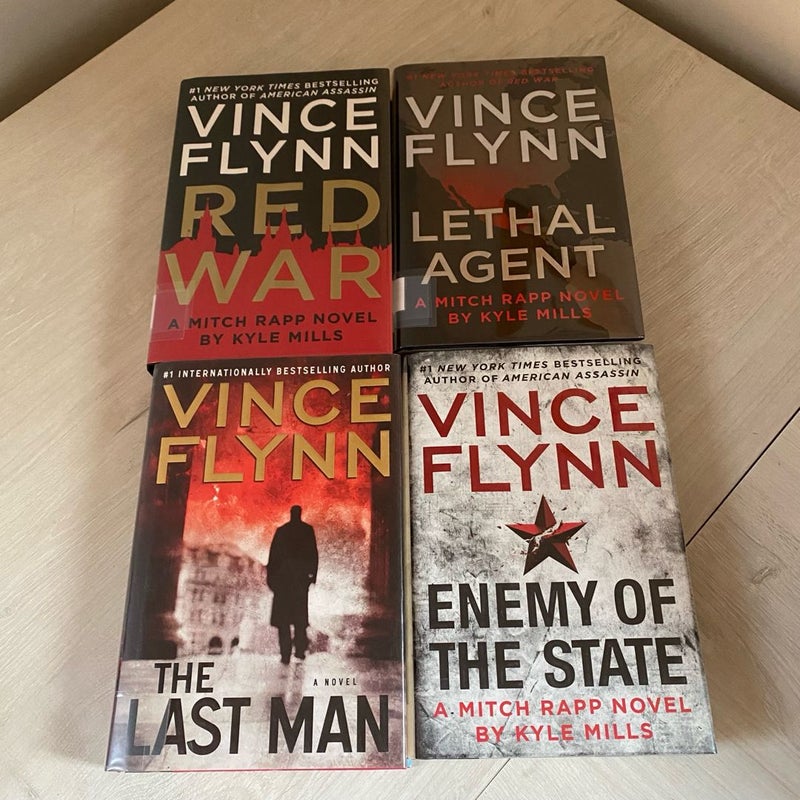 Lot Of Four (4) Vince Flynn Hardcover ExLibrary Books - 1st Edition - Mich Rapp