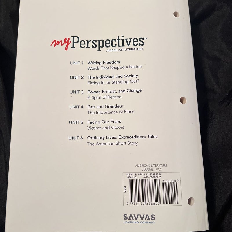 Myperspectives English Language Arts 2017 Student Edition Grade 11 Volume 1