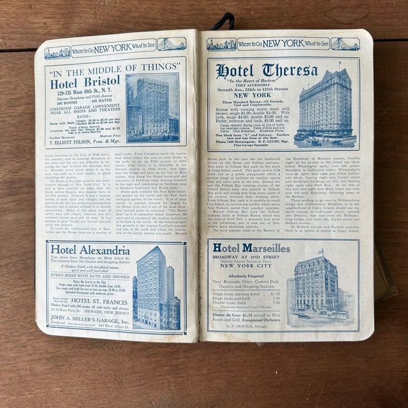 Automobile Blue Book with Original Map Holder