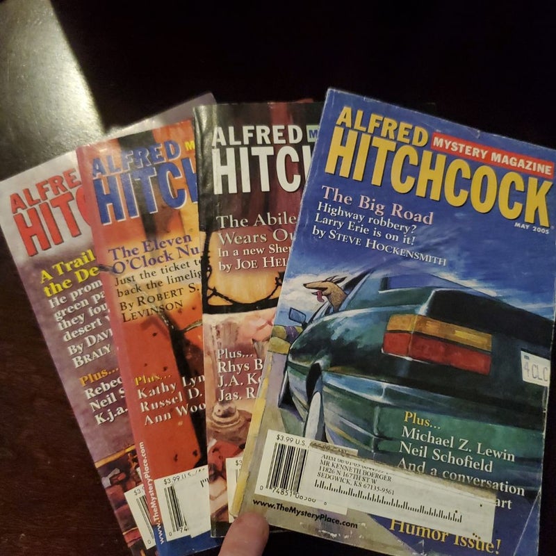 Bundle of 4 Alfred Hitchcock's Mystery Magazines *Vintage*