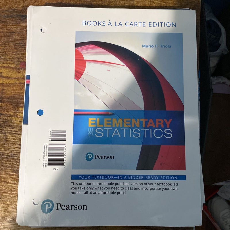 Elementary Statistics, Books a la Carte Edition