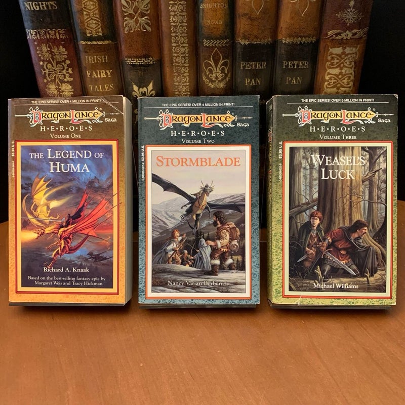 DragonLance: Heroes I & Preludes I Trilogies: Legend of Huma, Stormblade, Weasel’s Luck, Darkness & Light, Kendermore, Brothers Majere, All First Edition First Printing