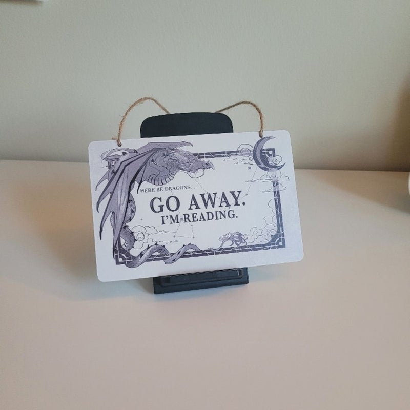 Owlcrate "Go Away, I'm Reading" Sign