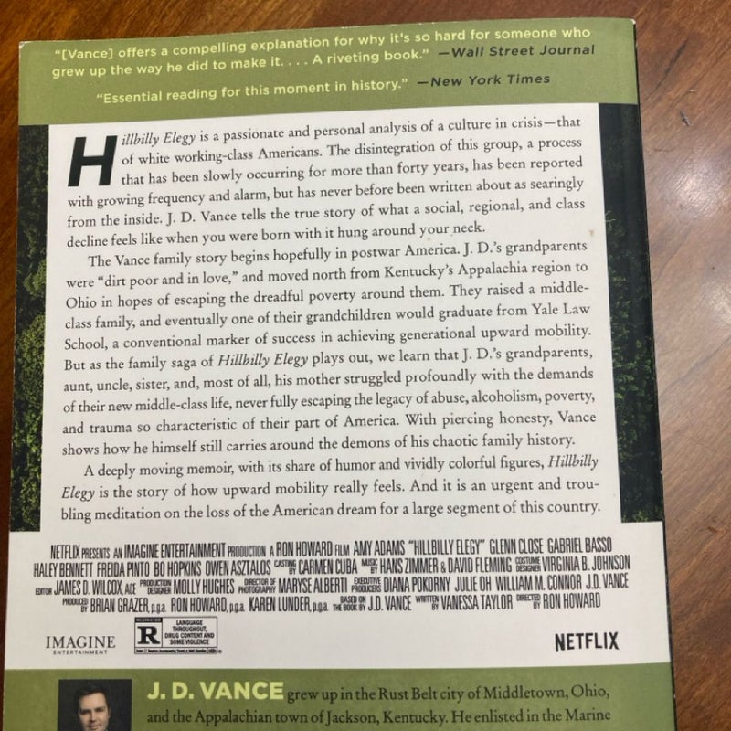 Hillbilly Elegy [movie Tie-In]