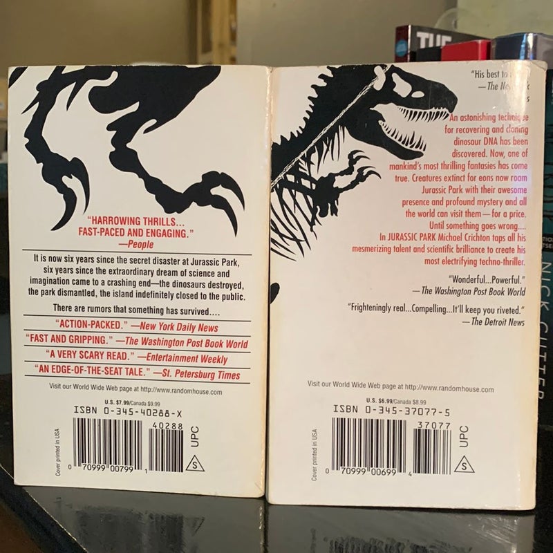 Jurassic Park & The Lost World-Crichton BUNDLE