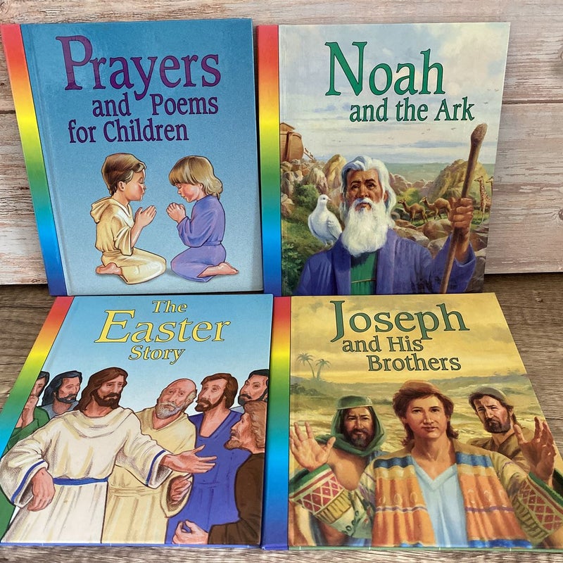 Bible Books bundle of 7: Daniel in the Lions Den + Jonah and the Whale + David and Goliath + The Easter Story + Prayers and Poems for Children + Joseph and his brothers + Noah and the Ark