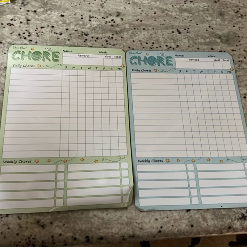 Magnetic chore chart