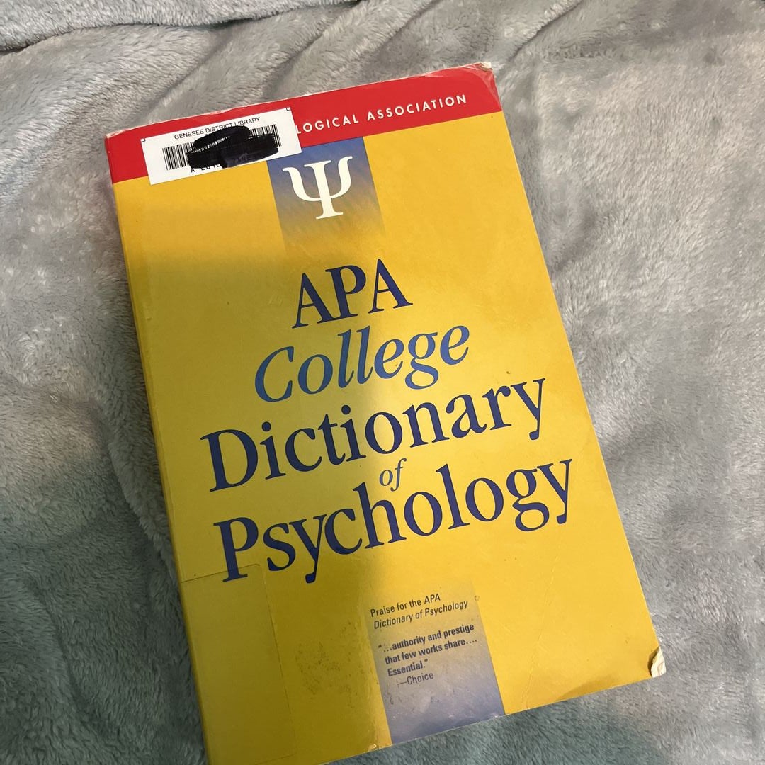 APA College Dictionary of Psychology by American Psychology