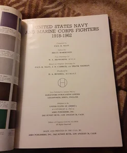 The United States Navy and Marine Corps Fighters 1918-1962